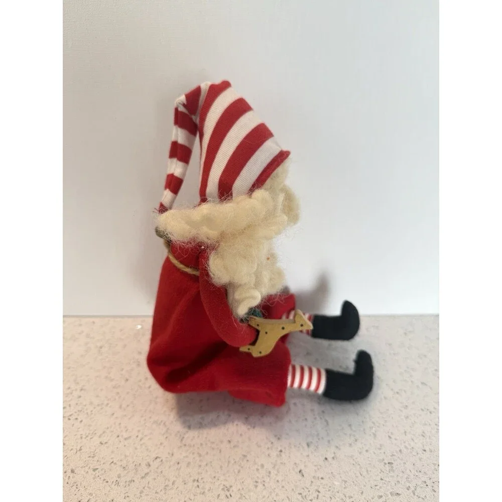 Vintage Shelf Sitter SANTA CLAUS Bendable Figure Christmas Decor 12